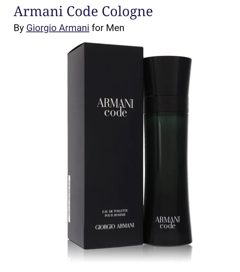 Armani code edp 4.2 oz mens